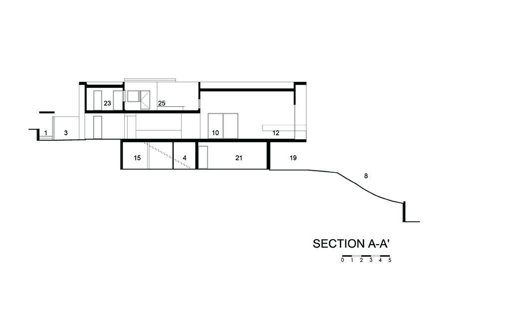 Cubo House Section A-A'