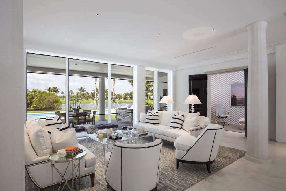 Contemporary White Estate in Palm Beach Keating Moore-10