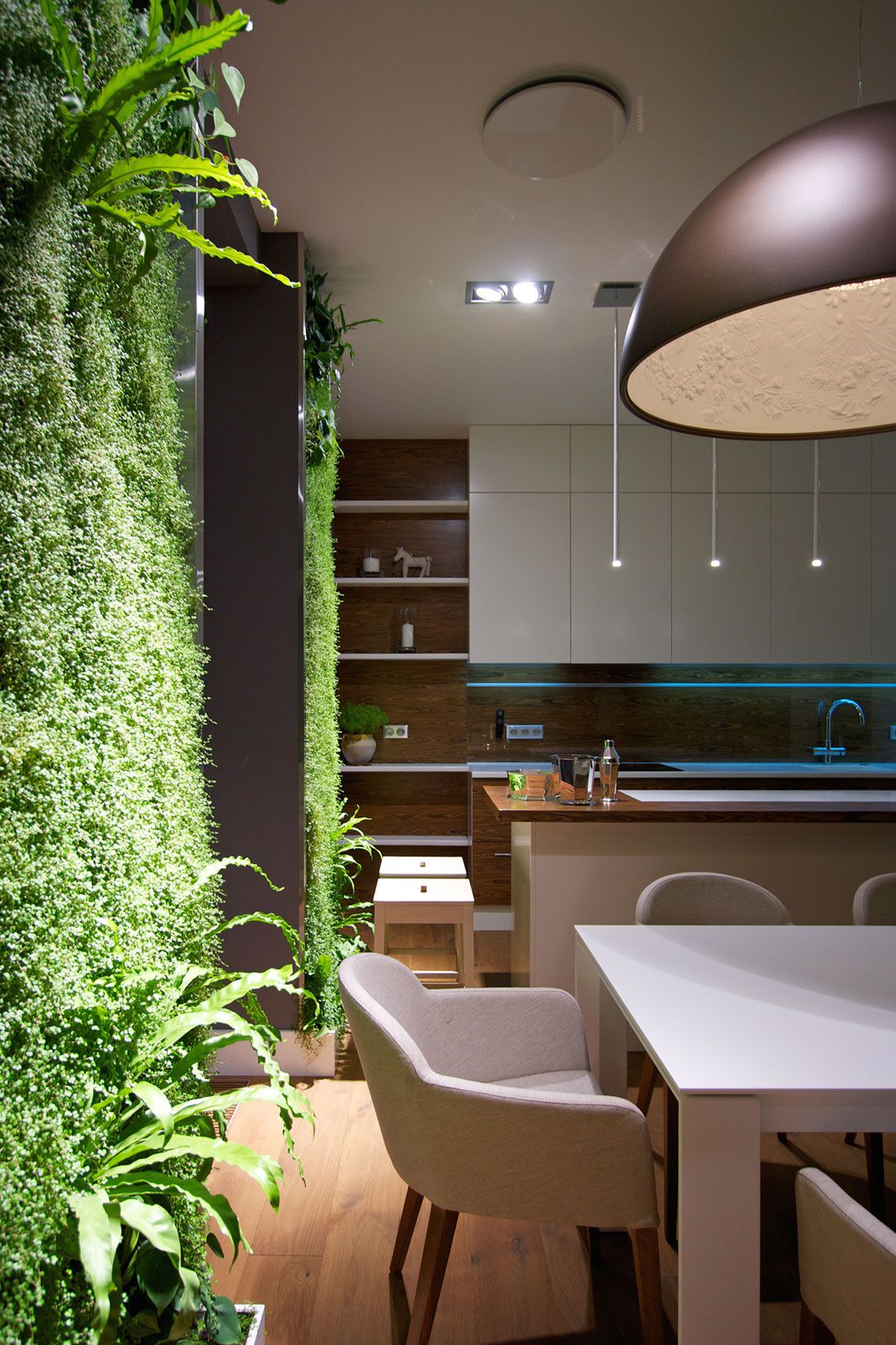 Green Grass Walls Apartment by SVOYA Studio-18