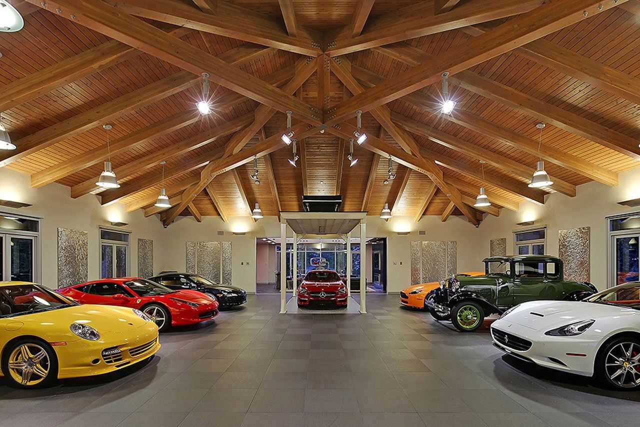 Modern Home Design Seen from a Fancy Car Addicted who has a 16-car garage-16