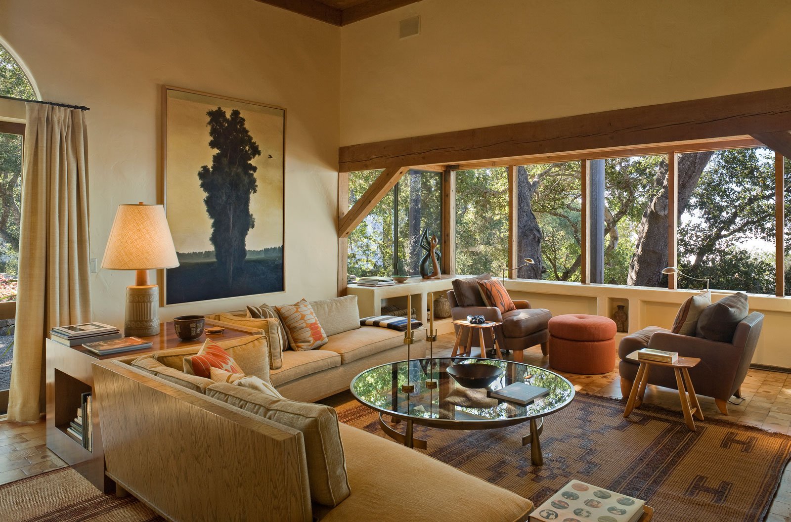 Big Sur Cabin with Mid-Century Accent Pieces and Earth Tone Palette by Studio Schicketanz-06