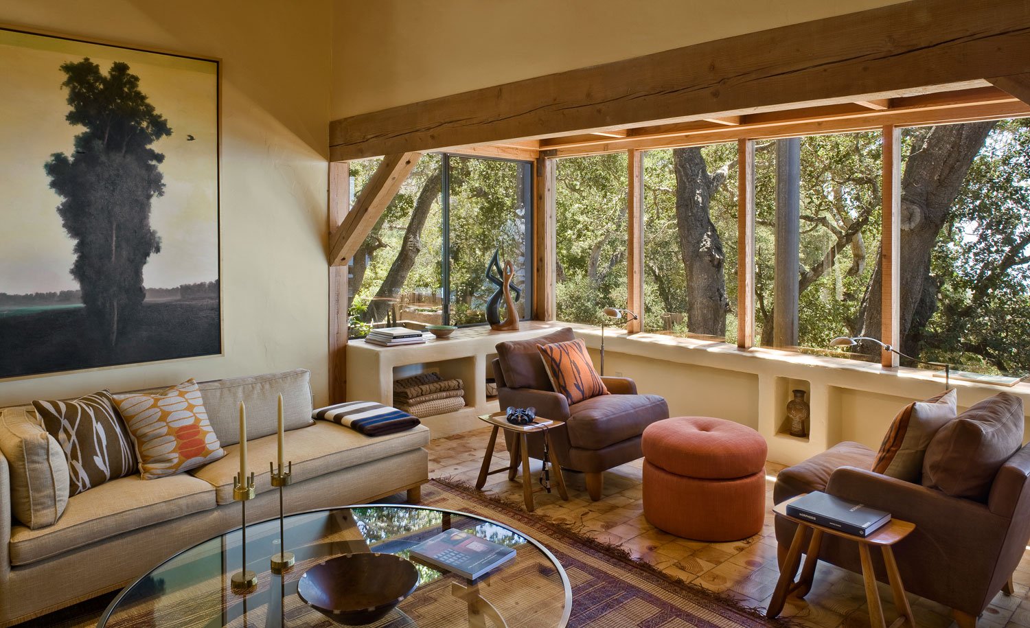 Big Sur Cabin with Mid-Century Accent Pieces and Earth Tone Palette by Studio Schicketanz-07