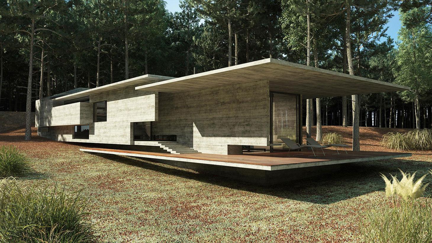 Concrete Forrest House in Costa Esmeralda by Besonias Almeida Arquitectos06