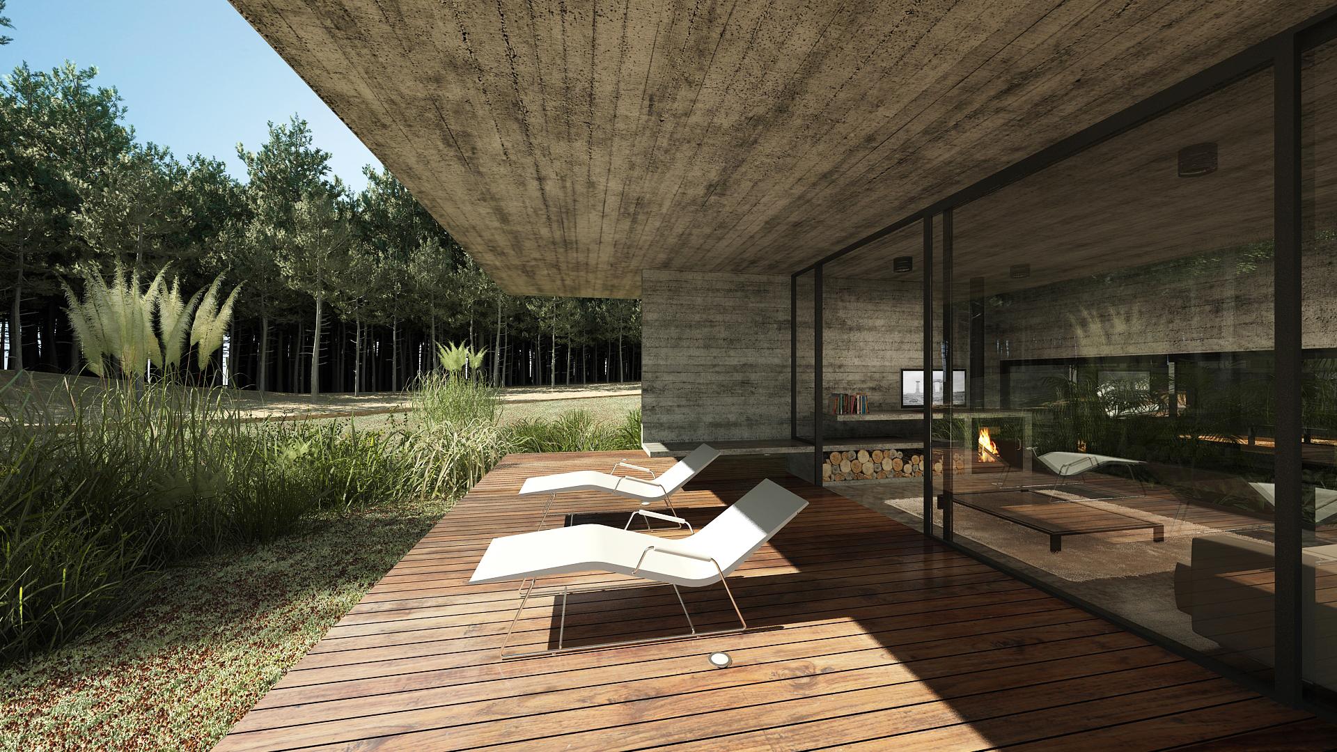 Concrete Forrest House in Costa Esmeralda by Besonias Almeida Arquitectos08