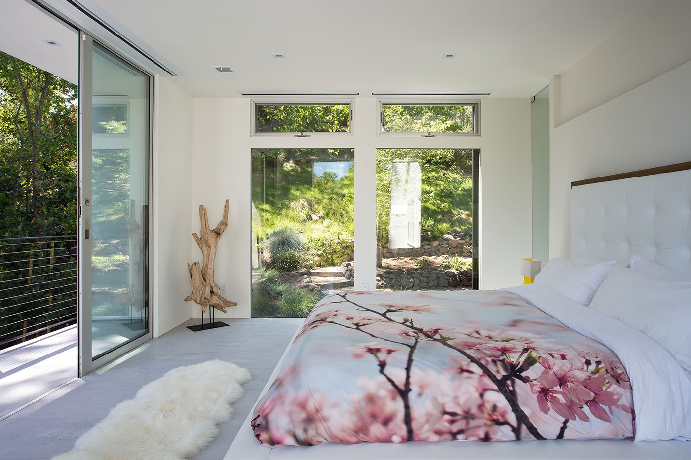 Minimal Modern Addition Home with Dark Grey Stuccoed Walls by Klopf Architecture-13