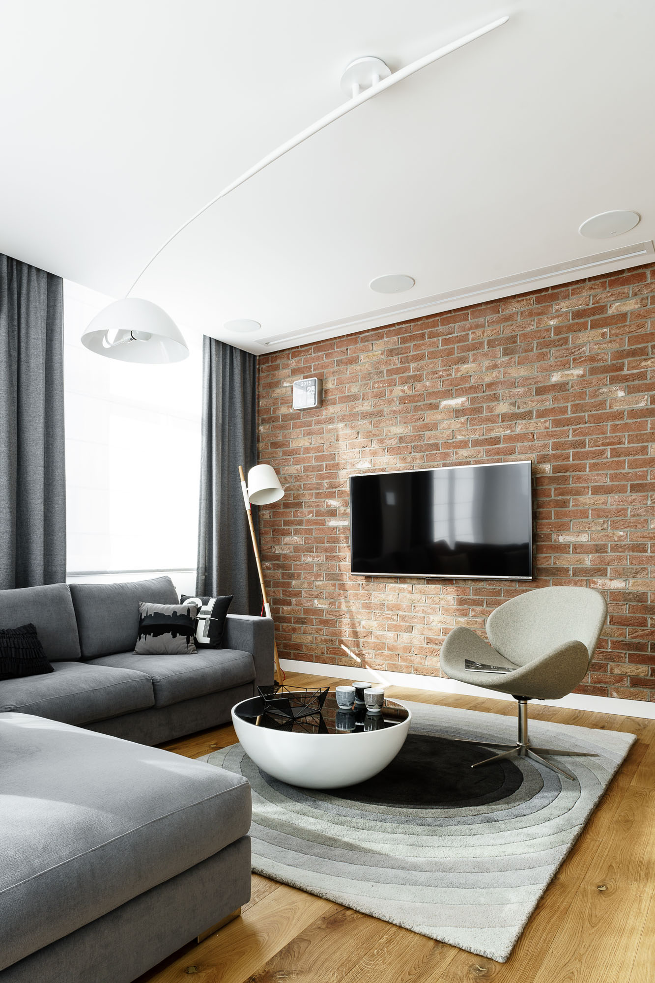 Modern Metallic, Wooden, White Theme Three Bedroom Apartment in Gdynia by Dragon Art-18