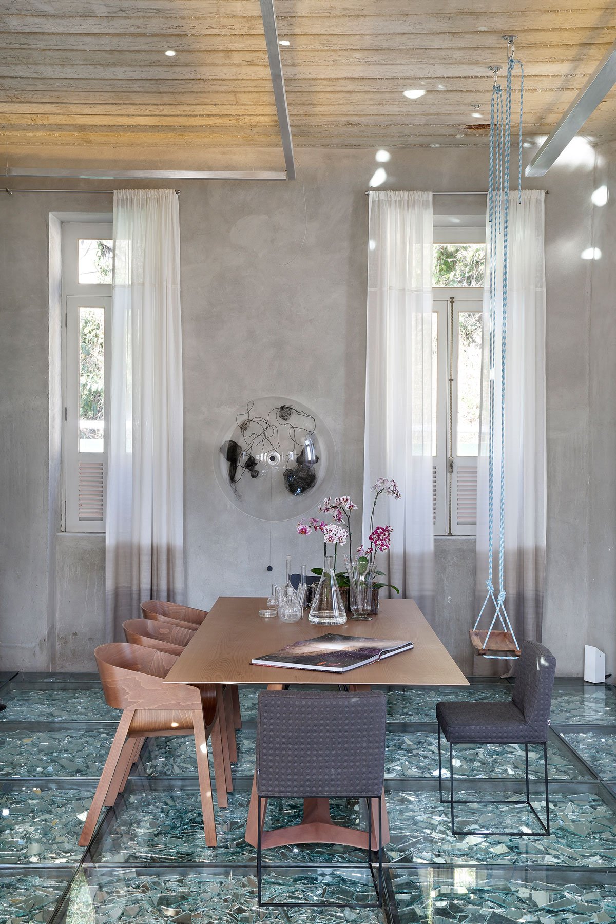 Stylish and Eclectic Design with Broken Glass Floor of Lab LZ for Casa Cor Rio 2015 by Giselle Taranto Architecture-25