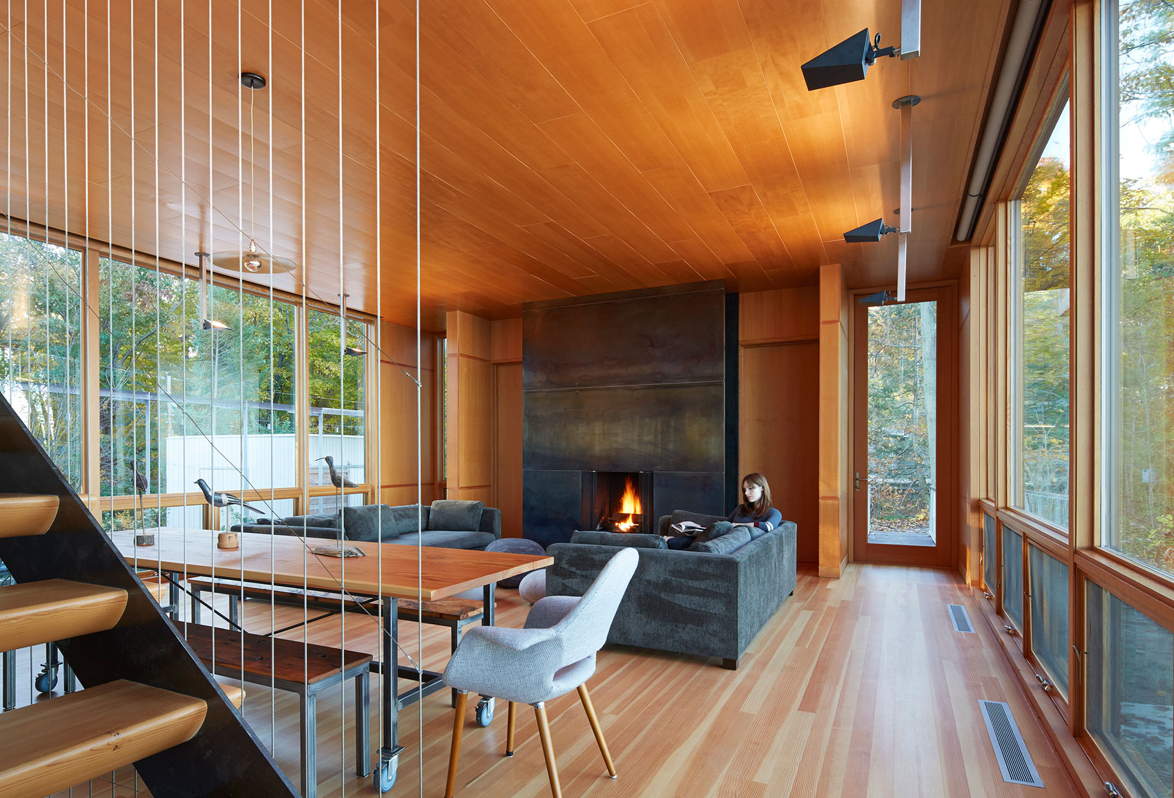 Tranquility and Simplicity Core Elements of Suns End Retreat in Harbert Michigan by Wheeler Kearns Architects-16