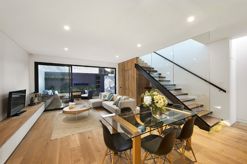 Bright and Airy Two Story Contemporary Victorian-era Home in Melbourne by design by t-05