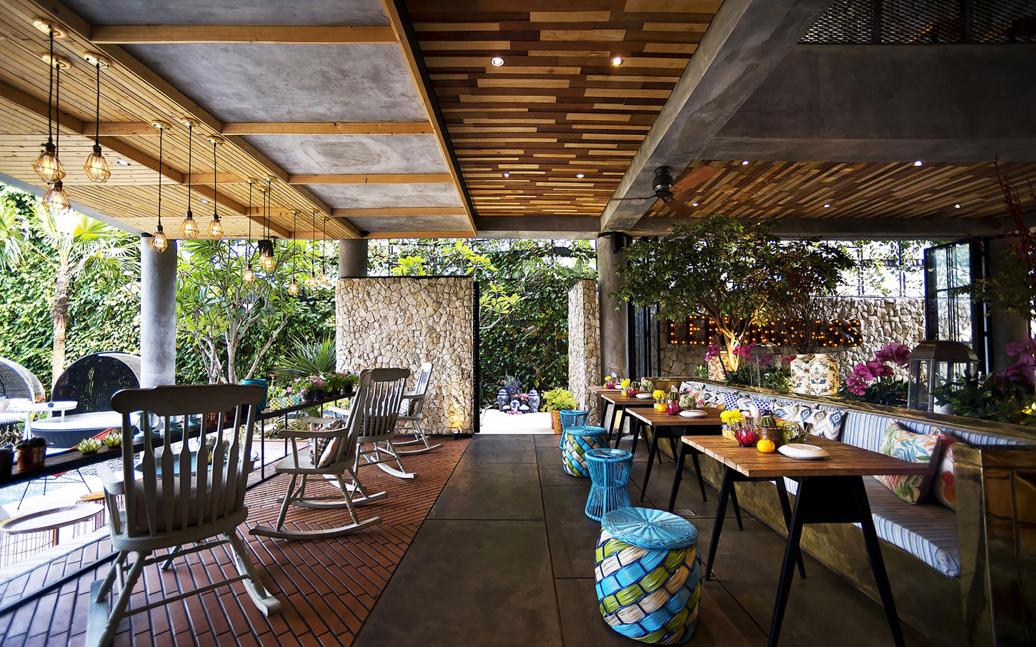 Stylish Tropical Paradise Theme of Lemongrass Restaurant Designed by Einstein & Associates-13