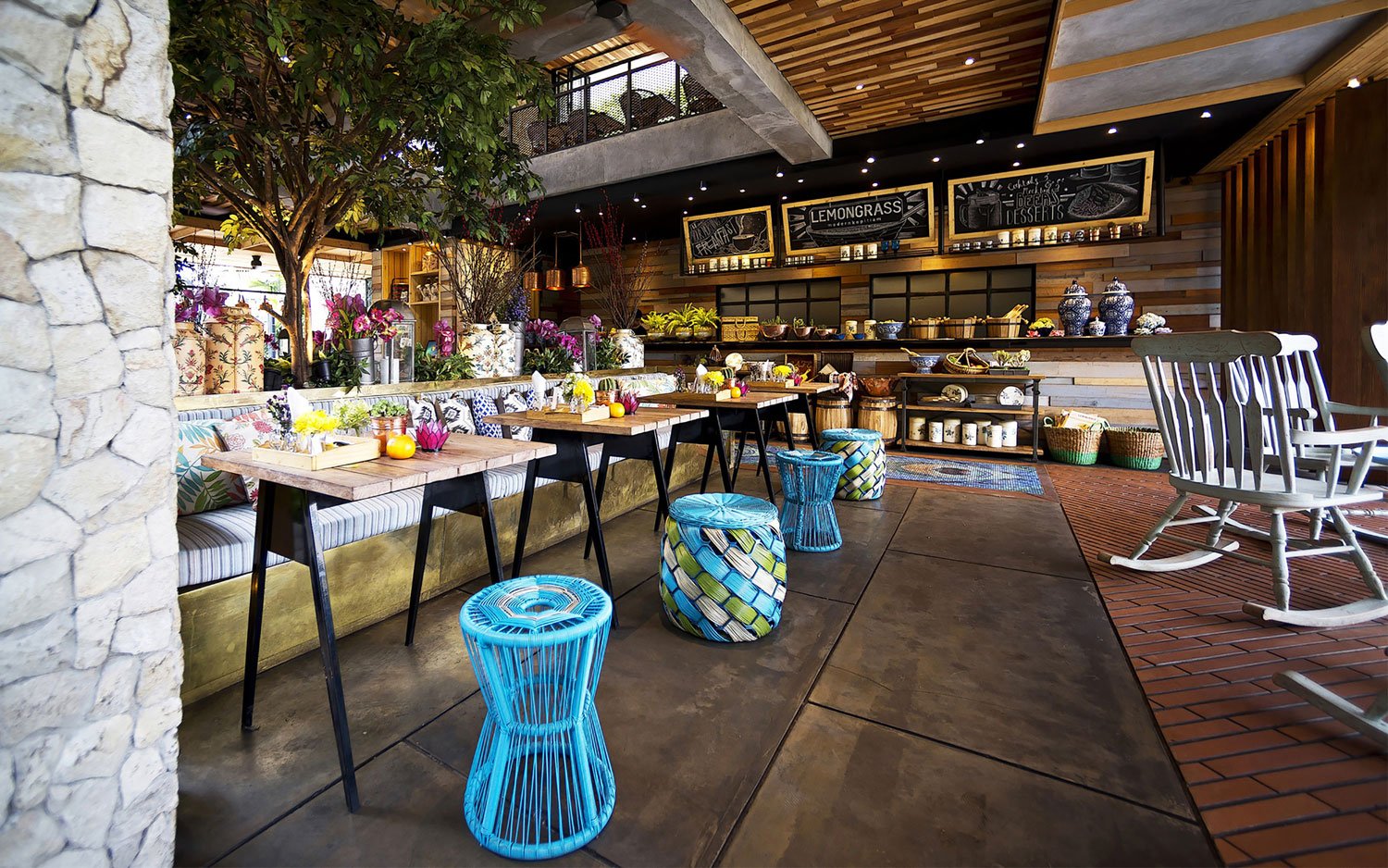 Stylish Tropical Paradise Theme of Lemongrass Restaurant Designed by Einstein & Associates-14