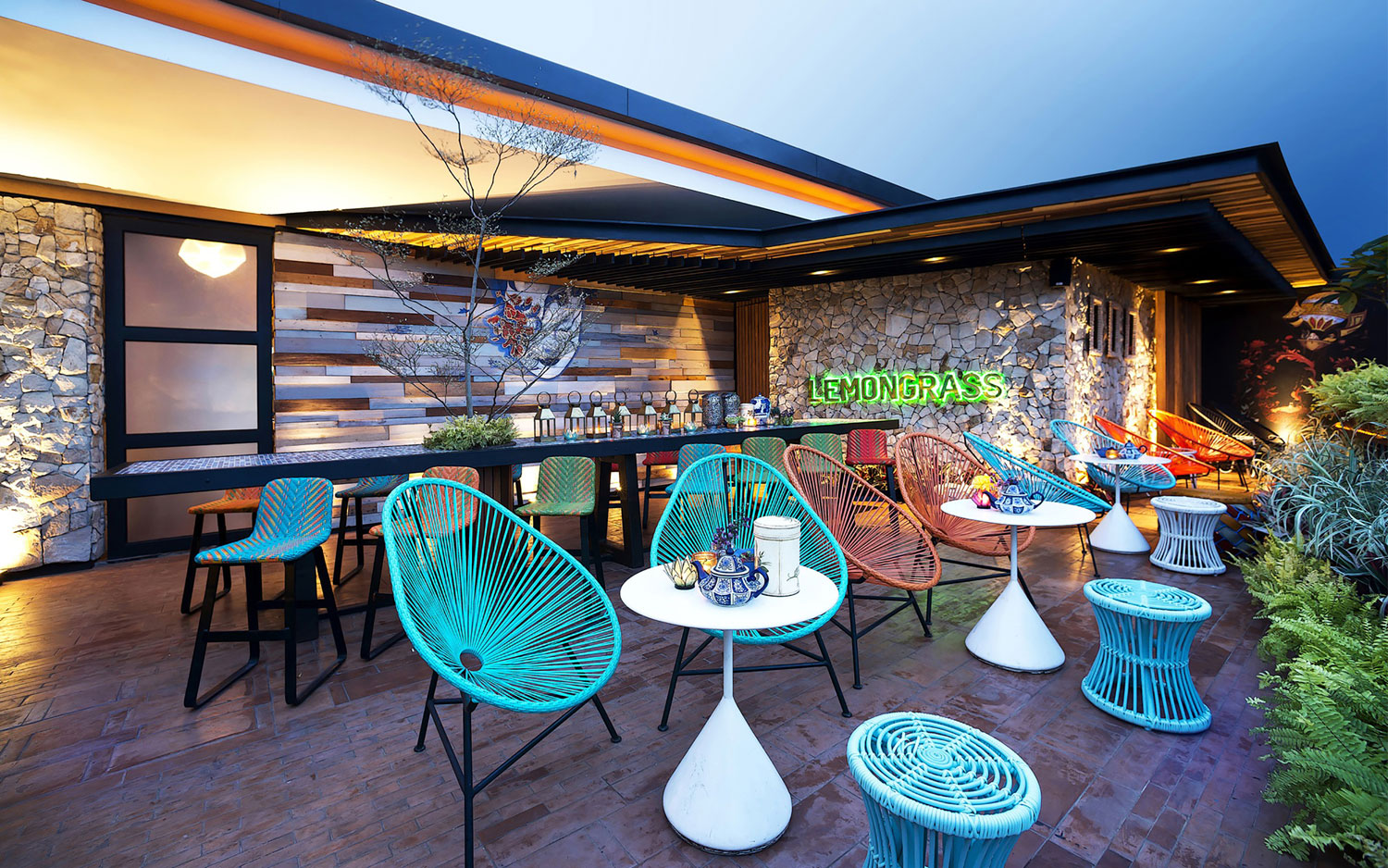 Stylish Tropical Paradise Theme of Lemongrass Restaurant Designed by Einstein & Associates-21