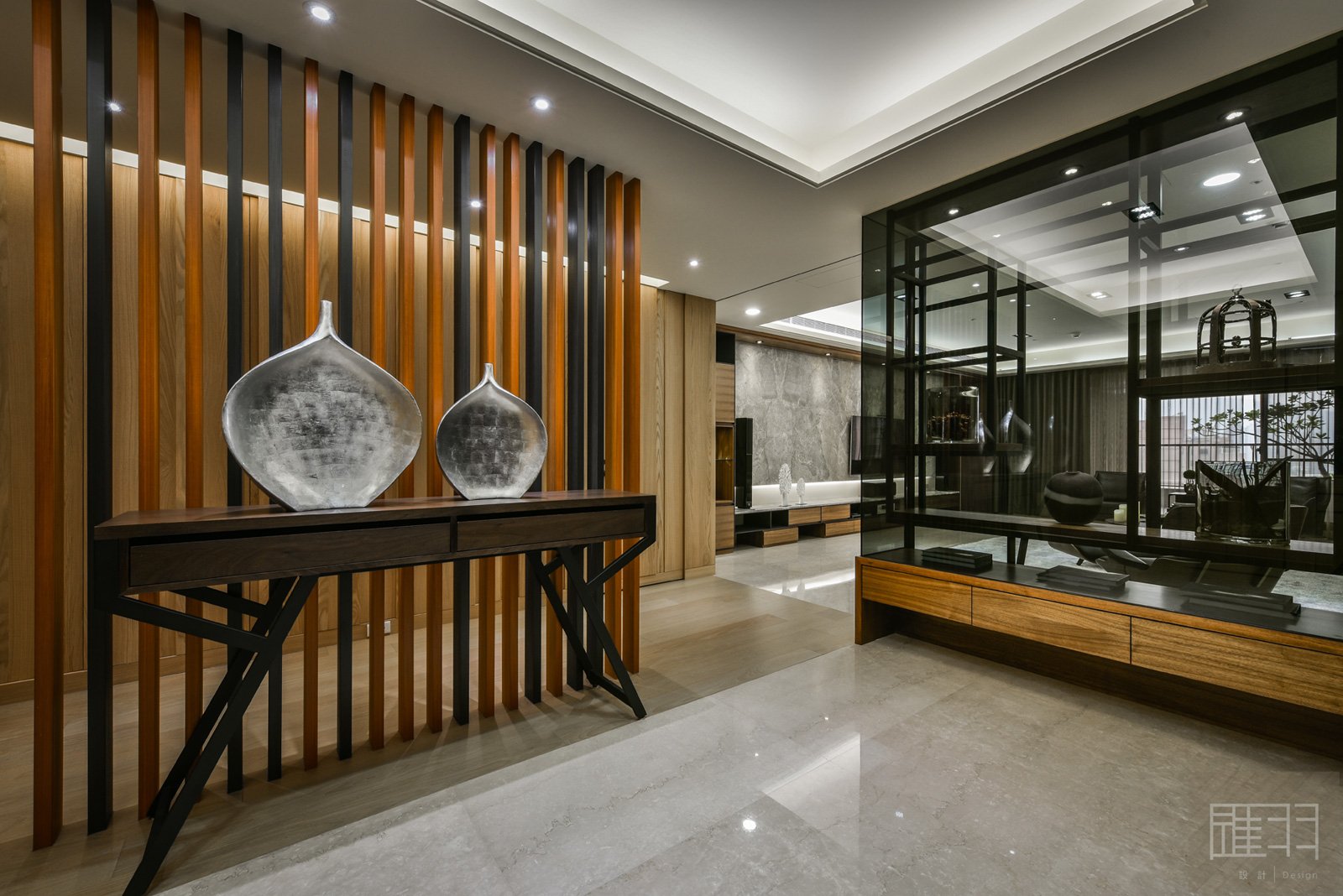Wood and earthy colour palette modern apartment by Manson Hsiao of Hui-yu Interior Design-01