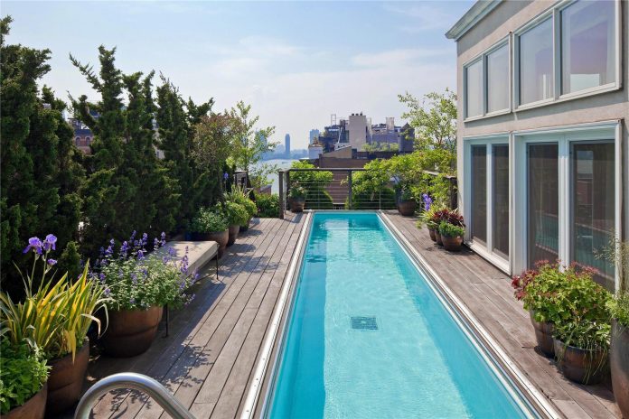 Two-Story Penthouse with Stunning Roof Terraces and Swimming Pool in Tribeca