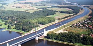 Magdeburg Water Bridge, the Longest Navigable Aqueduct in the World