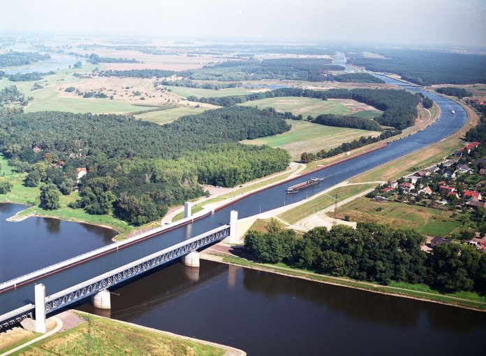 Magdeburg Water Bridge, the Longest Navigable Aqueduct in the World