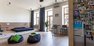 Open Studio Apartment in Kiev by FILD