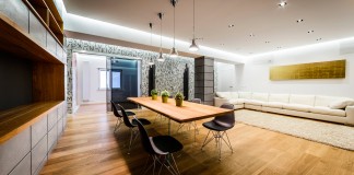 Monolithic Apartment with Predominant Wood Elements by Brain Factory