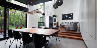 Intimate and Discreet Veranda House Located in a Forest Development designed by Blouin Tardif Architecture-Environnement