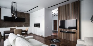 Wood theme apartment in Saint Petersburg by Pavel Isaev