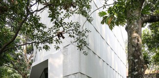 Hut House in the Holland Village neighbourhood of Singapore, covered in folded aluminium