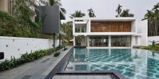 Pool House Set amidst lush greens of rural Bengal by Abin Design Studio