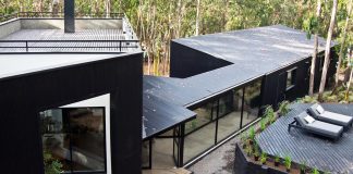 Alfredo Comandari design the Aguas Claras House located in the midst of a eucalyptus forest