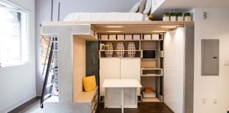Tiny Domino Loft located in San Francisco, designed by ICOSA Design