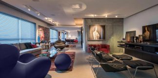 A Colourful Apartment in Belo Horizonte for an art collector and lover of strong colours designed by 2arquitetos