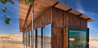 The Nakai residence in the middle of the desert, constructed for Lorraine Nakai