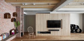 Apartment interior design created in order to promote the relation between each area openly