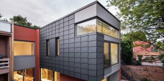 Conversion of a 20th-century duplex into a single-family dwelling, with the intent of creating a bright, open-space house