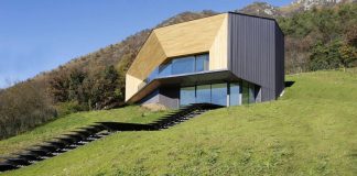 Angular Alps Villa planting a relationship between built intervention and nature