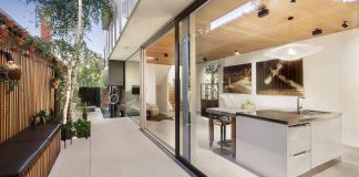 Contemporary home set on a limited area uses all of the surroundings carefully