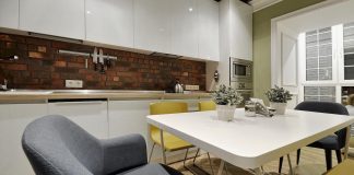 Redesign of a kitchen into natural, pure color by Saranin Artemy, principal of Allarts Design