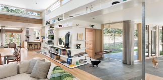 Contemporary wooden residence brings abundant natural light through to the interior