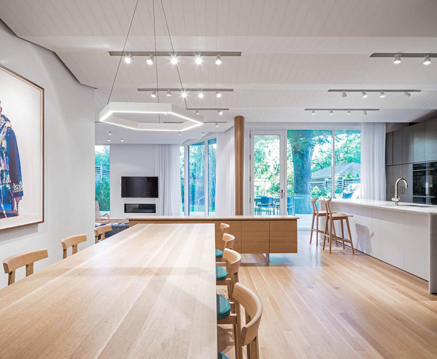 The modern Rosemary House  fills the open  floor  plan  living 