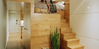 Pushing the limits and configure an apartment for living and working under 500 square feet