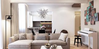 Shamsudin Kerimov designs a pale theme contemporary apartment in Moscow