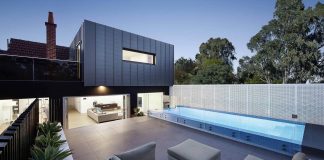 For this South Yarra residence, the swimming pool plays an important role