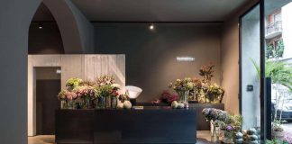 Stylish and cool POTAFIORI flower shop has good music and why not, good food