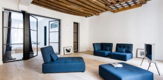 Minimalist apartment design focused on raw materials and pure forms by Jonathan Stene