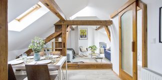 Apartment in Prague which allows each of the rooms to flood with natural light
