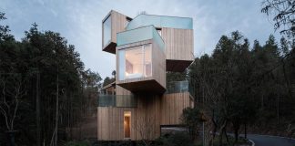 A tree house surrounded by a sea of red cedars is a perfect place to spend time with the family