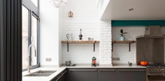High Kitchen by A-Zero Architects: convert the basement to a new kitchen and bicycle workshop