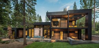 Sagemodern designed a dream home with a modern look surrounded by forrest in Truckee, California