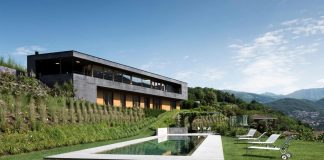 Villa Comano by Attilio Panzeri & Partners boasts a breathtaking view over the Lugano Lake