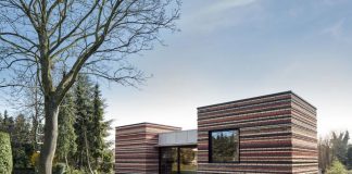 222_Brutalistic concrete house with soft knitted brick cores in Landen, Belgium by AST77