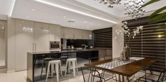 Contemporary coastal residence has been distinctively detailed with understated elegance