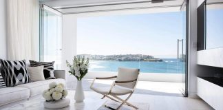 Luxurious beachside apartment located in Bondi, Sydney designed with quite some marble textures
